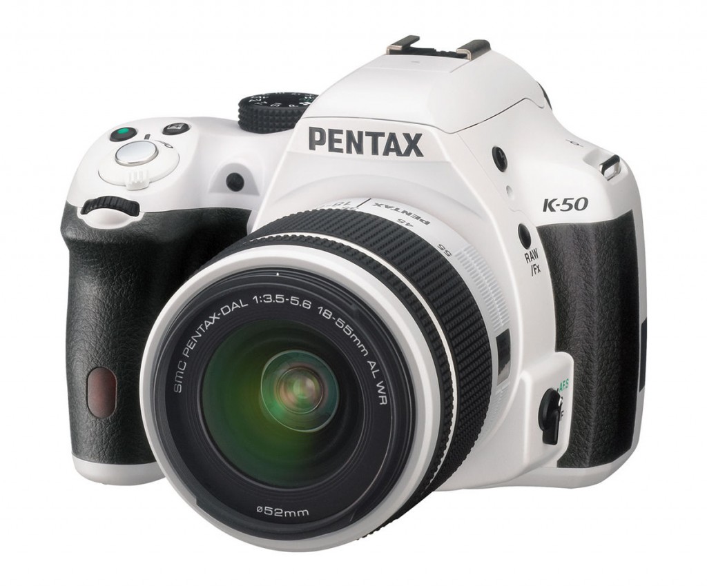 Pentax K-50 DSLR - White & Black